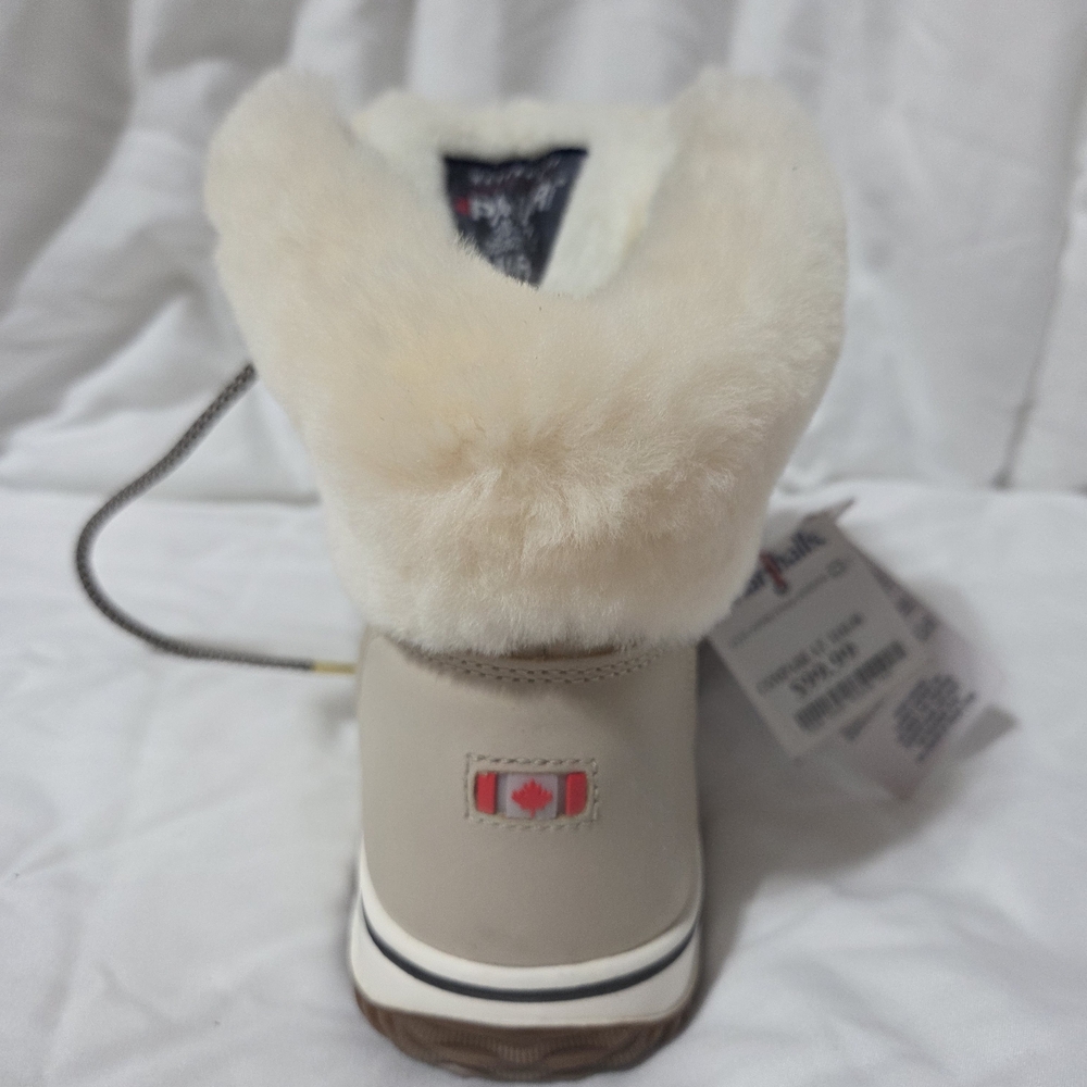 Pajar Beige Winter Boots with Fur Trim - Picture 4 of 6